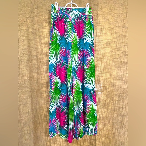 Rose & Olive Pants - Rose + Olive Wide Leg Floral Beach Pants